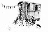 Caravan Gypsy Wagon Pages Coloring Template Flickr Mood Factory Good Sketch sketch template