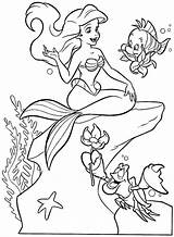 Pages Coloring Mermaid Little Baby Ariel Getcolorings Friends Printable sketch template