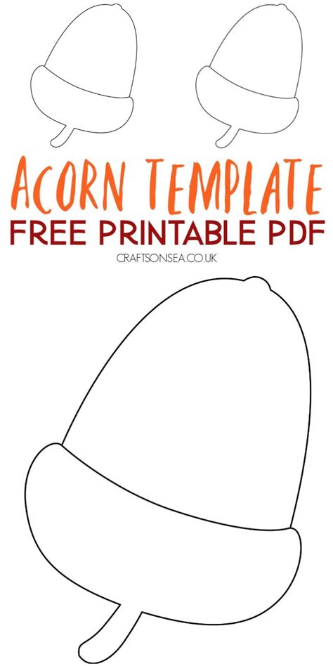 acorn template printable  fall arts  crafts fall crafts