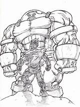 Juggernaut Akuma Colossal sketch template