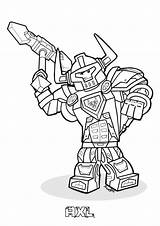 Coloring Pages Lego Knight Nexo Knights Popular sketch template