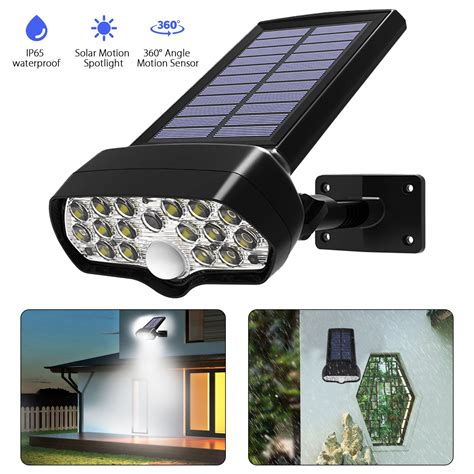 eeekit waterproof led solar wall light pir motion sensor solar