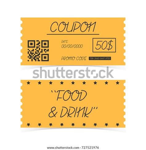 coupon ticket card element template design stock vector royalty