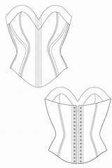 Corset Pattern Heart Drawings Front Ralph Pink Shaped Drawing Patterns Printable Technical Myshopify Fashion sketch template