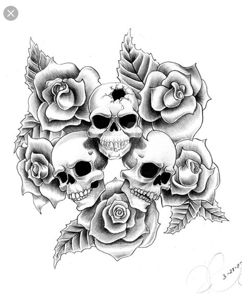 pin  chelsey mathews  skull coloring pages skull tattoo design