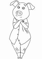 Sing Drawing Coloring Pig Rosita Pages Supercoloring sketch template