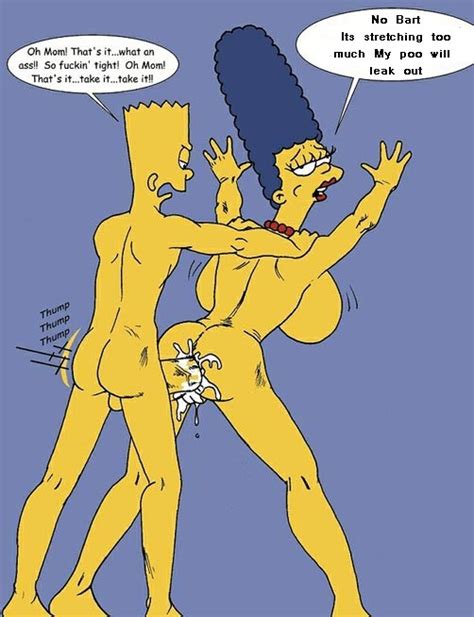 rule 34 anal ass bart simpson breasts color female human insertion male marge simpson nude