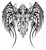 Pages Wings Coloring Cross Getcolorings Magnificent Angel sketch template