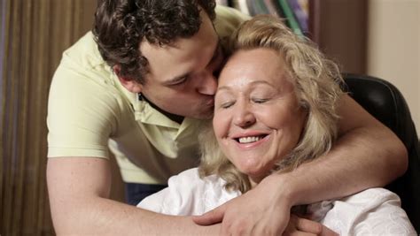 son hugs his mother stock footage video 4108573 shutterstock