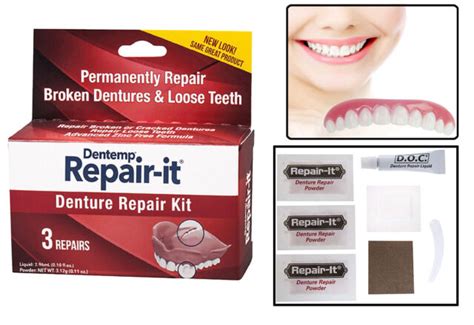Dentemp Denture Repair Emergency Denture Repair Kit Safe And Easy To Use