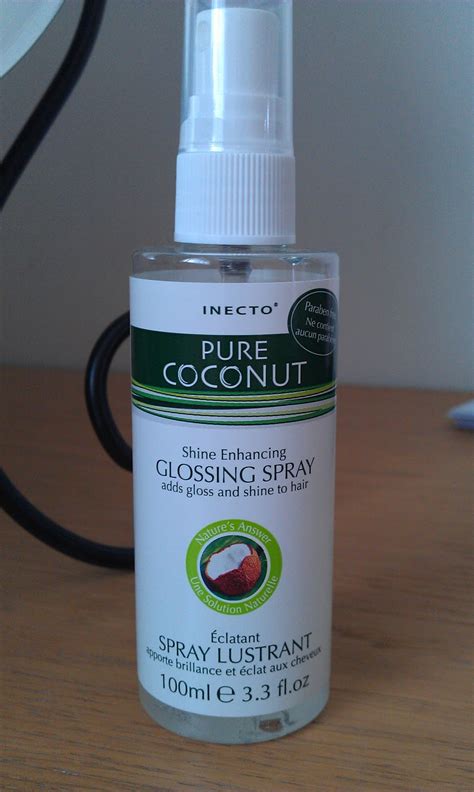 beauty galore inecto pure coconut glossing spray review