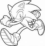 Sonic Coloring Pages Hedgehog Running Classic Printable Color Colouring Clipart Library Anime Japanese Clip Popular sketch template