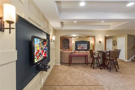 charming  bright finished basement designs page