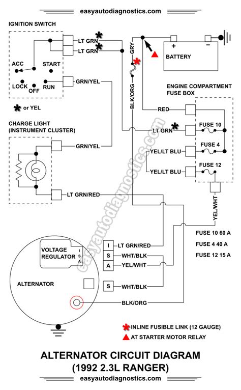part     ford ranger alternator wiring diagram