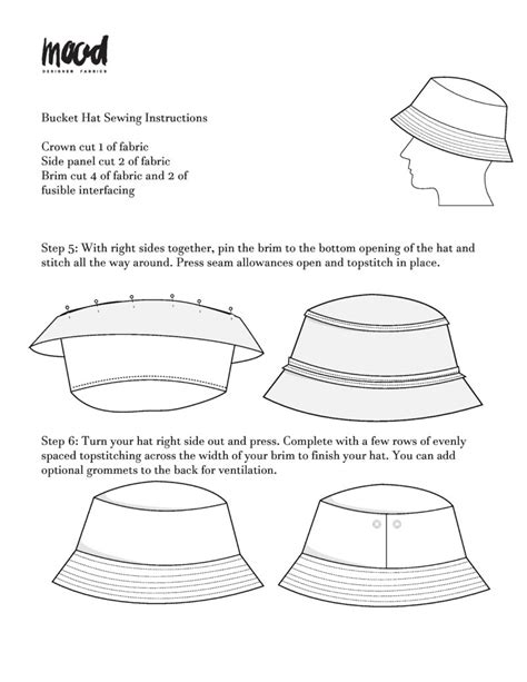 bucket hat pattern printable form templates