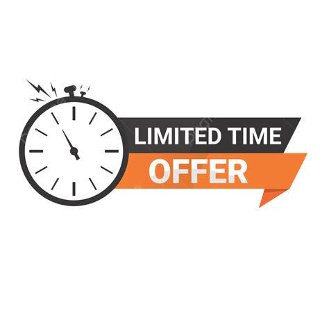 limited time offer logo design discount banner shape vector discount