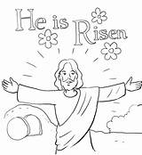 Risen Coloring Jesus He Getcolorings Printable Pages sketch template