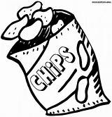 Chips Potato Clipart Drawing Chip Coloring Pages Paintingvalley Cartoon Drawings Explore Print Getdrawings Webstockreview sketch template