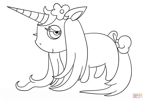 chibi unicorn coloring page  printable coloring pages