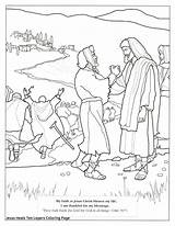 Jesus Coloring Miracles Pages Heals Lepers Ten Getdrawings sketch template