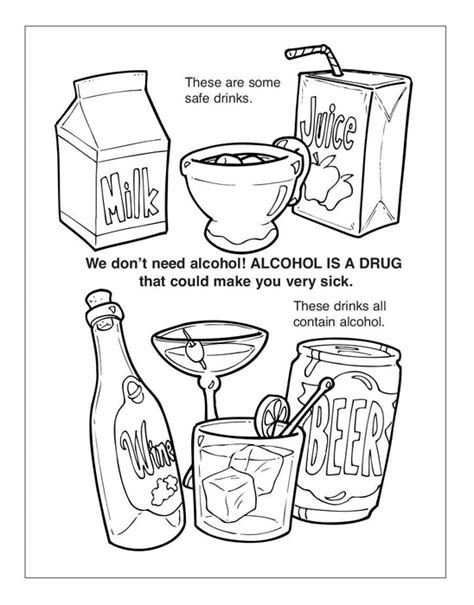alcohol coloring pages coloring home