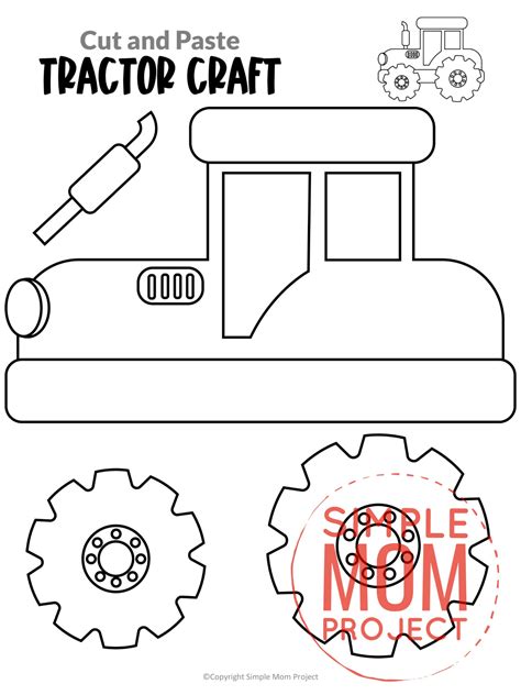 tractor template printable