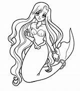 Coloring Mermaid Pages Cute Kids Anime Melody Color Drawing Mermaids Little Printable Print Princess Girls Coloring4free Colouring Tail Cartoon Getdrawings sketch template