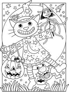 printable cute halloween drawings coloring pictures