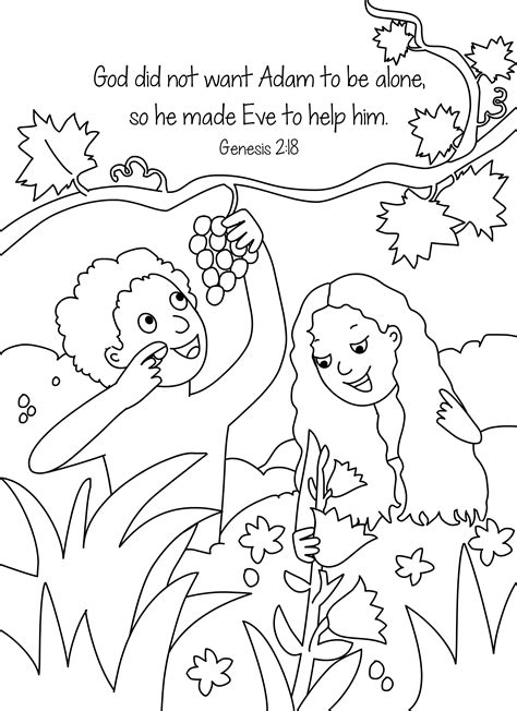 bible coloring pages  adam  eve coloring home