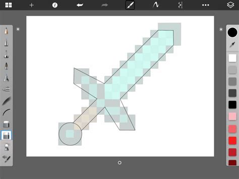 draw  minecraft sword  pictures wikihow