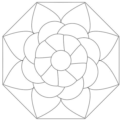 flower desenhos de mandala simples arte em mosaico desenho de mandala