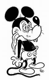 Mickey Mouse Drunk Tattoo Tongue Blistered Long Duck Donald Drawing Tattooimages Biz Zombie Choose Board Uploaded User sketch template