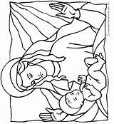 Jesus Coloring Baby Pages Mary Birth Bible Color Mother Printable Makingfriends Christ Kids Christmas Colouring Embroidery Parchment Patterns Cartoon Library sketch template