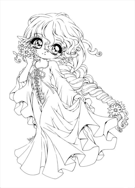 chibi coloring pages coloringbay