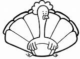 Turkey Coloring Pages Cute Print Clipart Preschoolers sketch template
