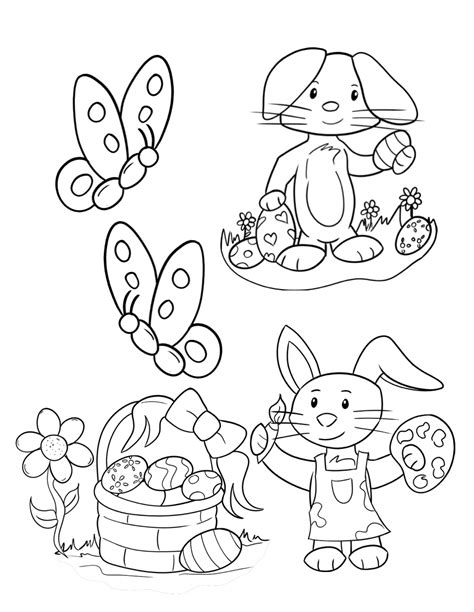 printable easter coloring pages  fun  kids