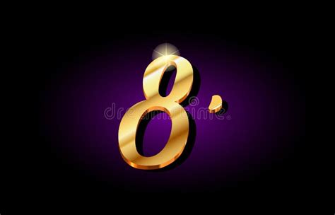 number numeral digit golden  logo icon design stock vector illustration  golden