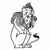 Oz Wizard Lion Cowardly Color Coloring Pages Vintage Drawing Style Vinyl Book Wall Tracing Il Choose Board Decal sketch template