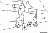 Coloring Minecraft Horse Pages Printable Print Color sketch template