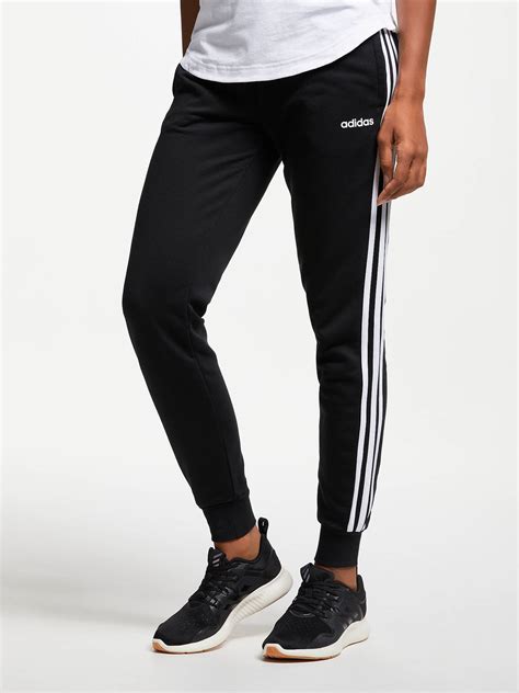 adidas essentials  stripes tracksuit bottoms black  john lewis partners