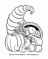 Thanksgiving Coloring Pages Harvest Sheets First Kids Printable Bible Pilgrim Printables Fall Christian Horn Plenty Food Cornucopia Holiday Print Color sketch template