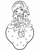 Coloring Strawberry Shortcake Pages Printable Girls Color Christmas Print Colorear Para Fresa Kids Cartoon Berry Template sketch template