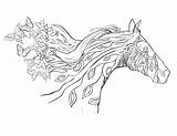 Horse Coloring Pages Horses Mandala Adults Adult Realistic Printable Drawing Detailed Beautiful Draft Color Running Print Rocks Colouring Sheets Carousel sketch template