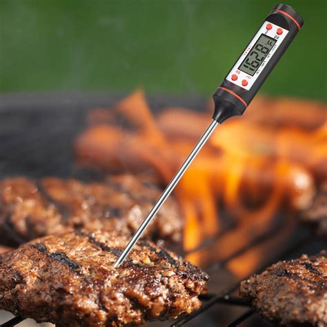 instant read meat thermometer  long probe digital food cooking