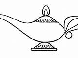 Genie Lamp sketch template