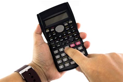 black calculator  engineering stock photo image  hold concept