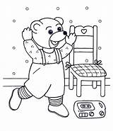 Coloring Bear Brown Little Coloriage Pages Kids Children Color sketch template