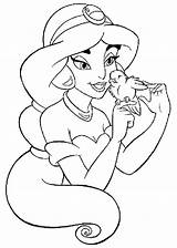 Aladdin Princesse Coloriage Kleurplaat sketch template