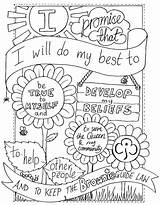 Girl Brownie Promise Scout Coloring Pages Printable Brownies Colouring Cookie Sheet Guides Activities Scouts Printables Emy Logo Worksheets Daisy Created sketch template