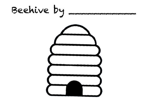 beehive colouring sheet clipart  clipart